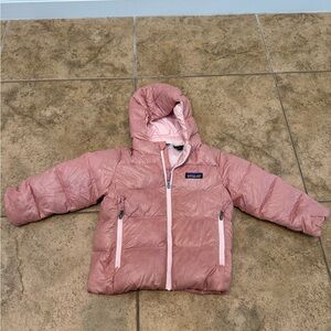 Patagonia Pink Hooded Puffer Jacket size 2T